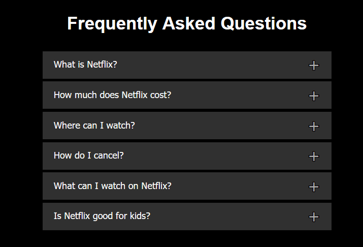 Netflix accordion